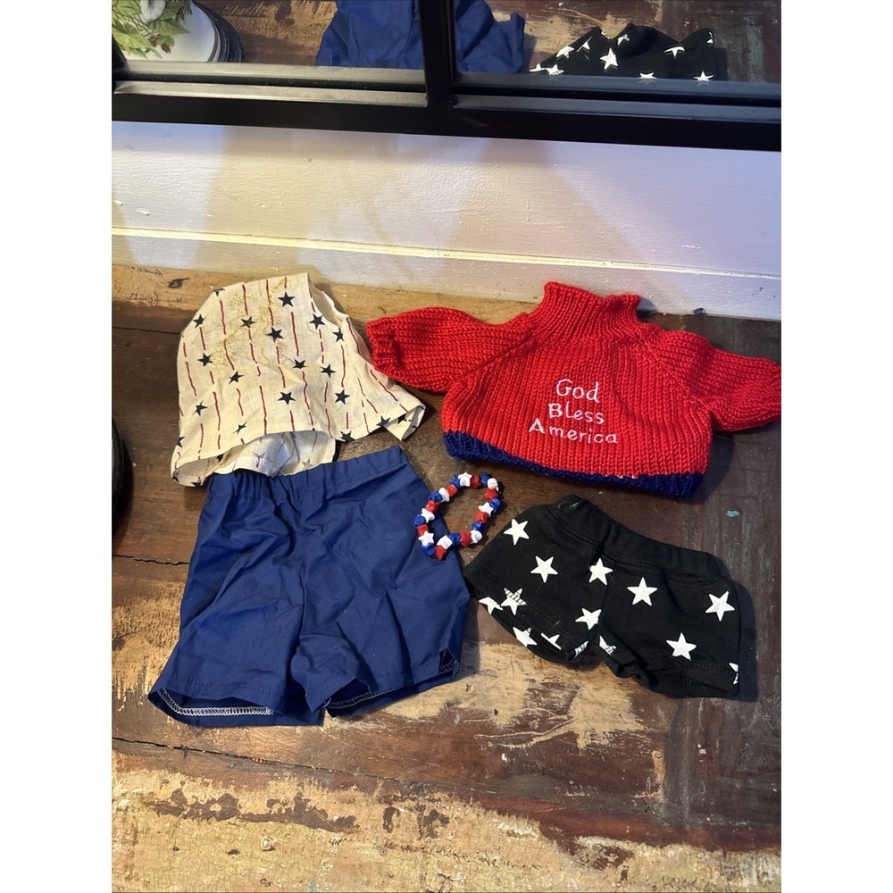 5 Pc Doll Clothes for 18 Inch American Girl Doll July 4th Patriotic Set Handmade